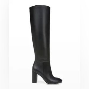 Vince Bexley Black Leather Knee Boots